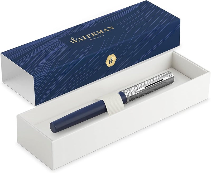 Waterman Allure Deluxe Ballpoint Pen - Medium Point, 0.7 mm, Blue Lacquer Barrel, Blue Ink - Image 5
